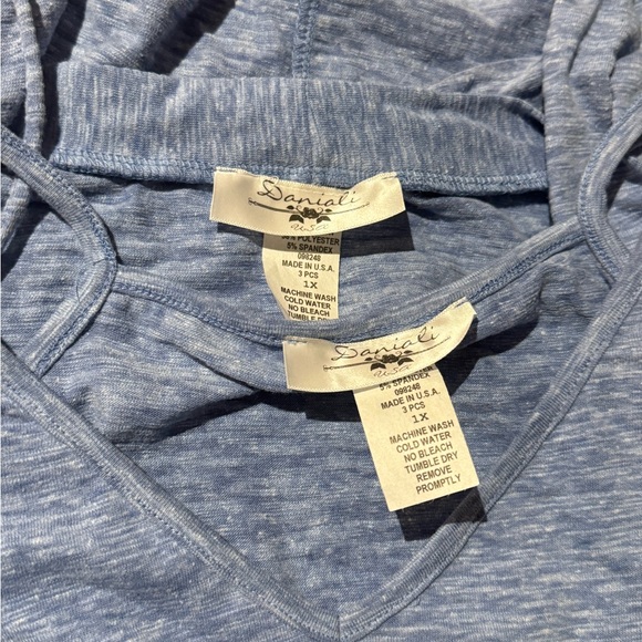 NWT Daniali 3 piece loungewear set TAN hooded cardigan, tank and pants ! 1X - Picture 3 of 9